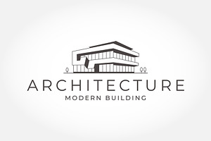 Minimalist Modern Building Line Art, a Branding & Logo Template by PrastHF