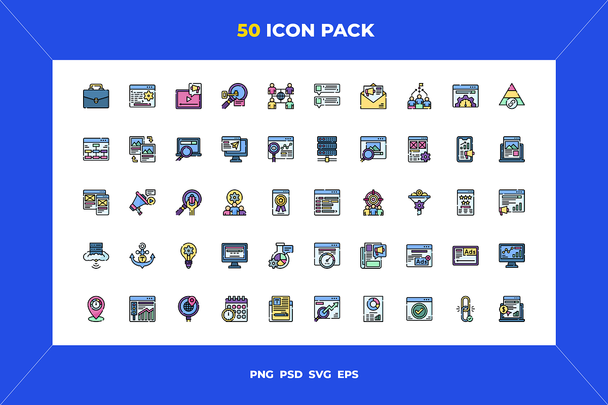Seo and sem icons, an Outline Icon by Wencory (Photo 1 of 2)