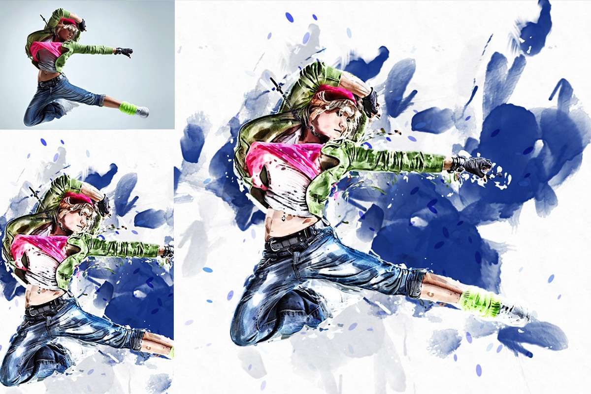 Ink Poster Art Photoshop Action, an Action Add-On by MRI STUDIO (Photo 6 of 11)