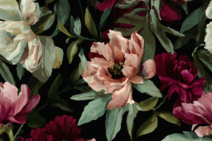Peony Floral Seamless Pattern, a Pattern Graphic by Virgo Studio