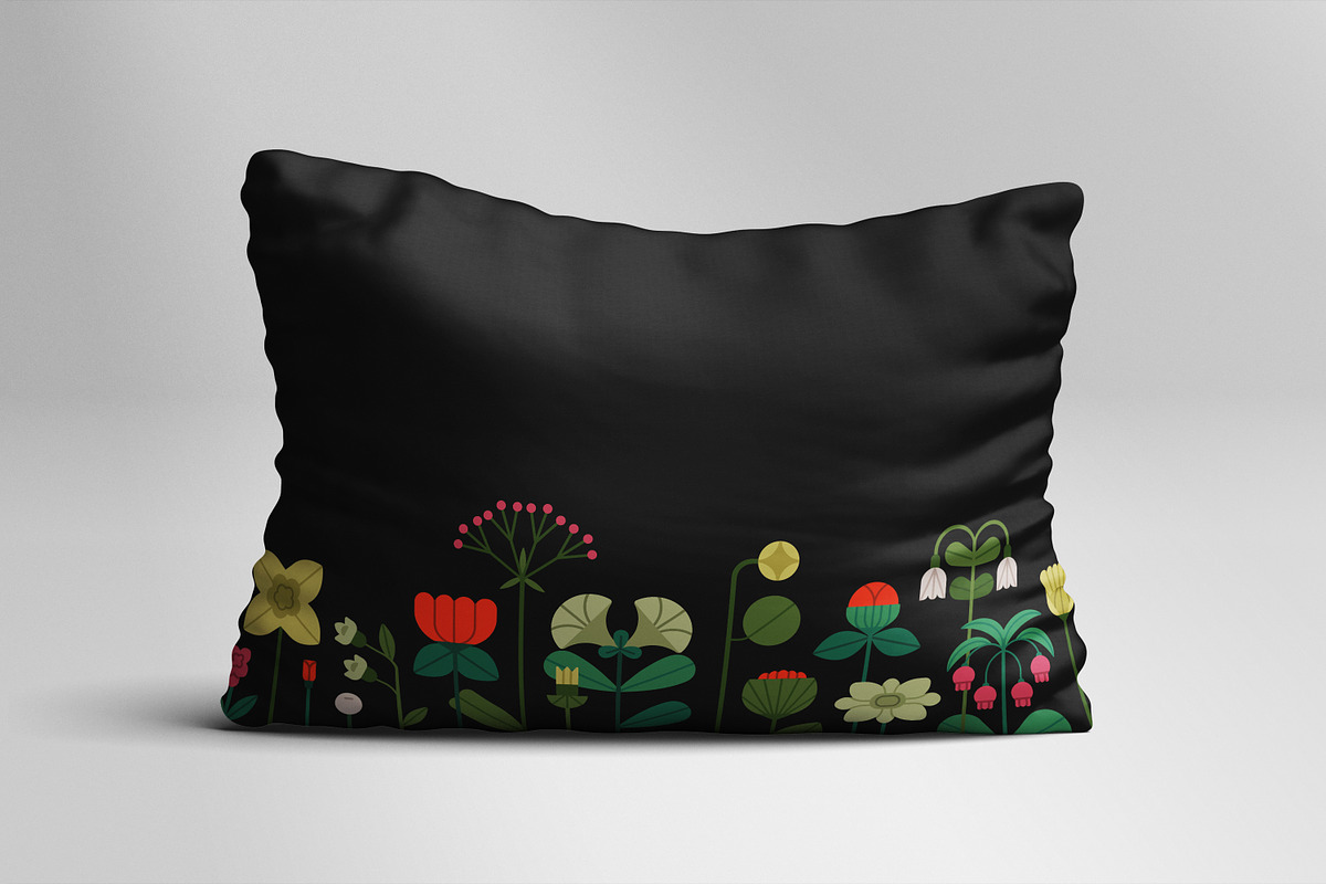 Abstract flowers border, banner, a Decorative Illustration by Good Studio (Photo 3 of 5)