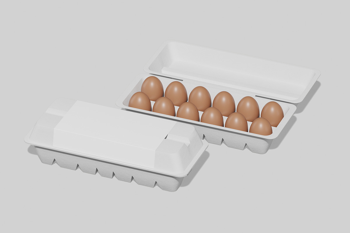 Egg Box Mockup, a Packaging Mockup by Unerispace (Photo 3 of 5)