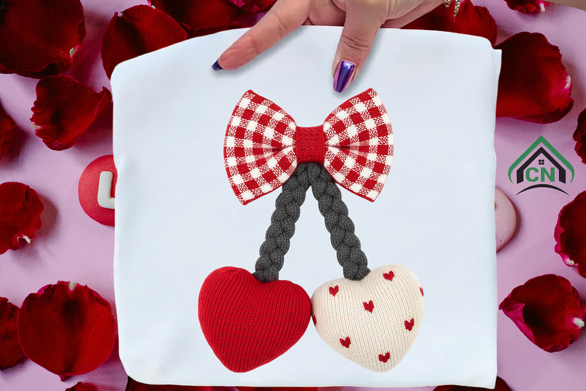 Knitted Heart Ornament Png, an Illustration by Craft Nest (Photo 7 of 7)