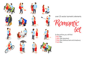 Romantic Isometric Set