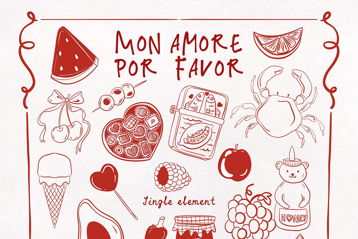 Mon Amore Por Favor. Hand draw art, an Object Graphic by ma_i_vi (Photo 6 of 12)