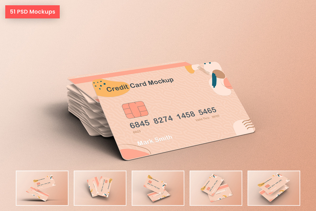 Credit Card Mockups Set | 51 PSD, a Print Template by ExplicitConcepts (Photo 1 of 51)