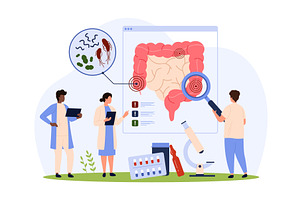 Gut health, microbiome research and, an Object Illustration by Flashvector
