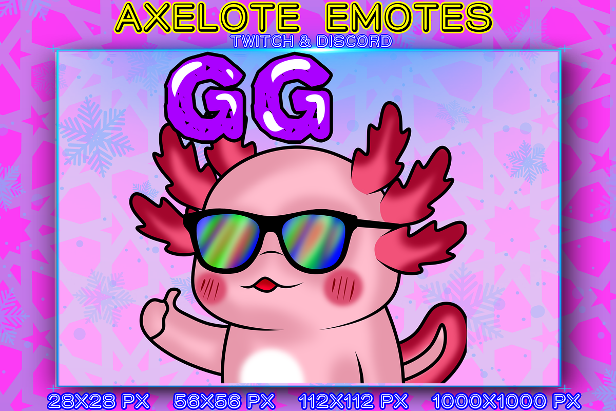 AXELOTE EMOTES TWITCH, an Animal Illustration by YUNGMOTS (Photo 5 of 5)