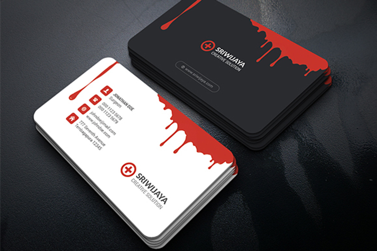 Blood Creative Business Card, a Business Card Template by InfinityArt (Photo 1 of 2)