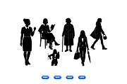 Modern Women Silhouette Pack, an Illustration by designvectx (Thumbnail 3 of 3)