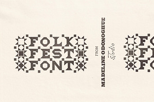 Folk Fest - Hand Crafted Font, a Sans Serif Font by Madeline ODonoghue Design
