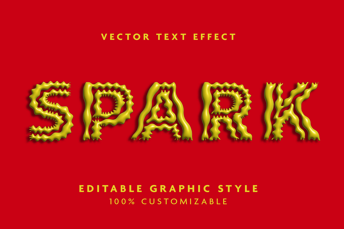 Wavy Melted Shiny Text Effect