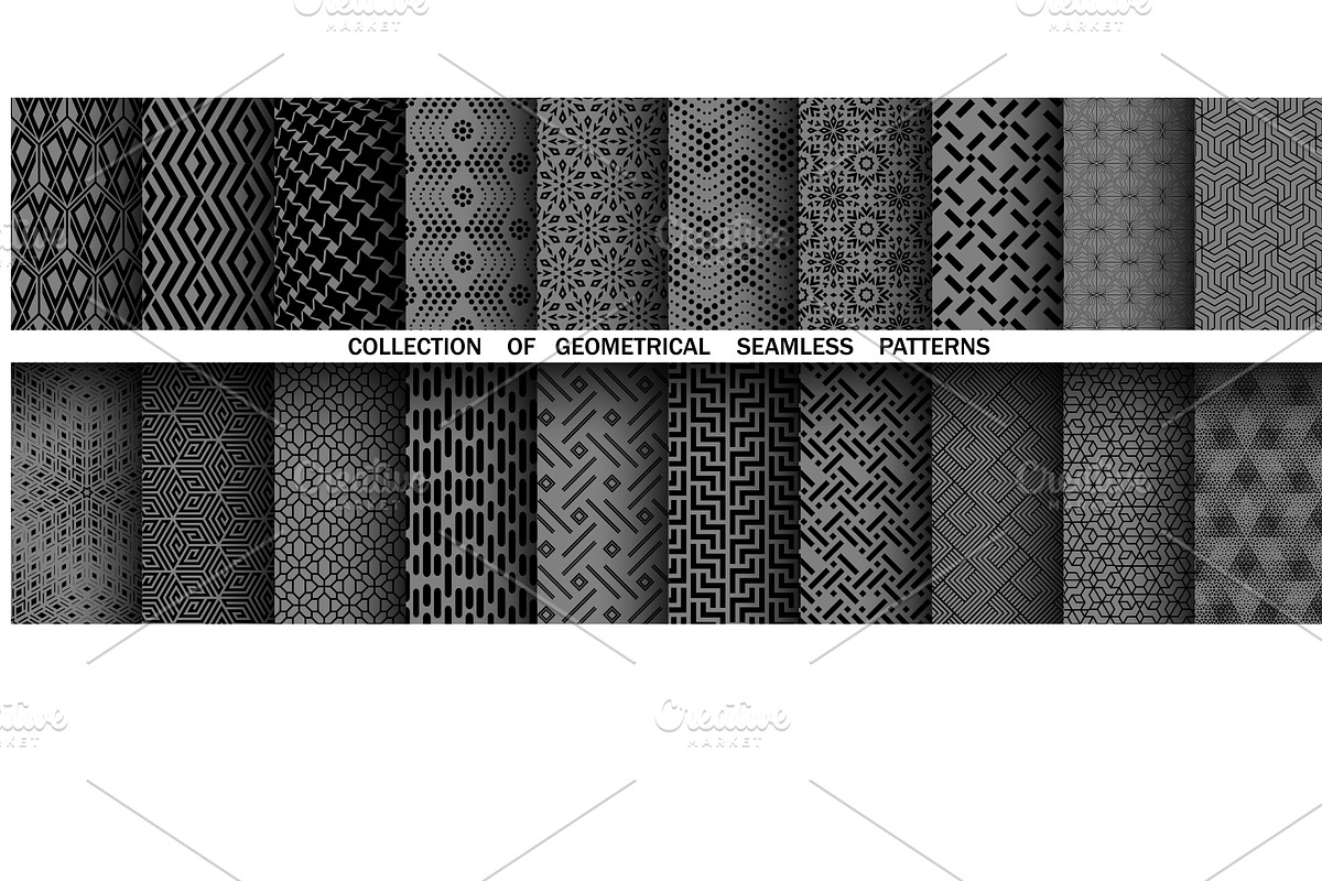 Geometric set of patterns, a Pattern Graphic by RODINA (Photo 1 of 3)