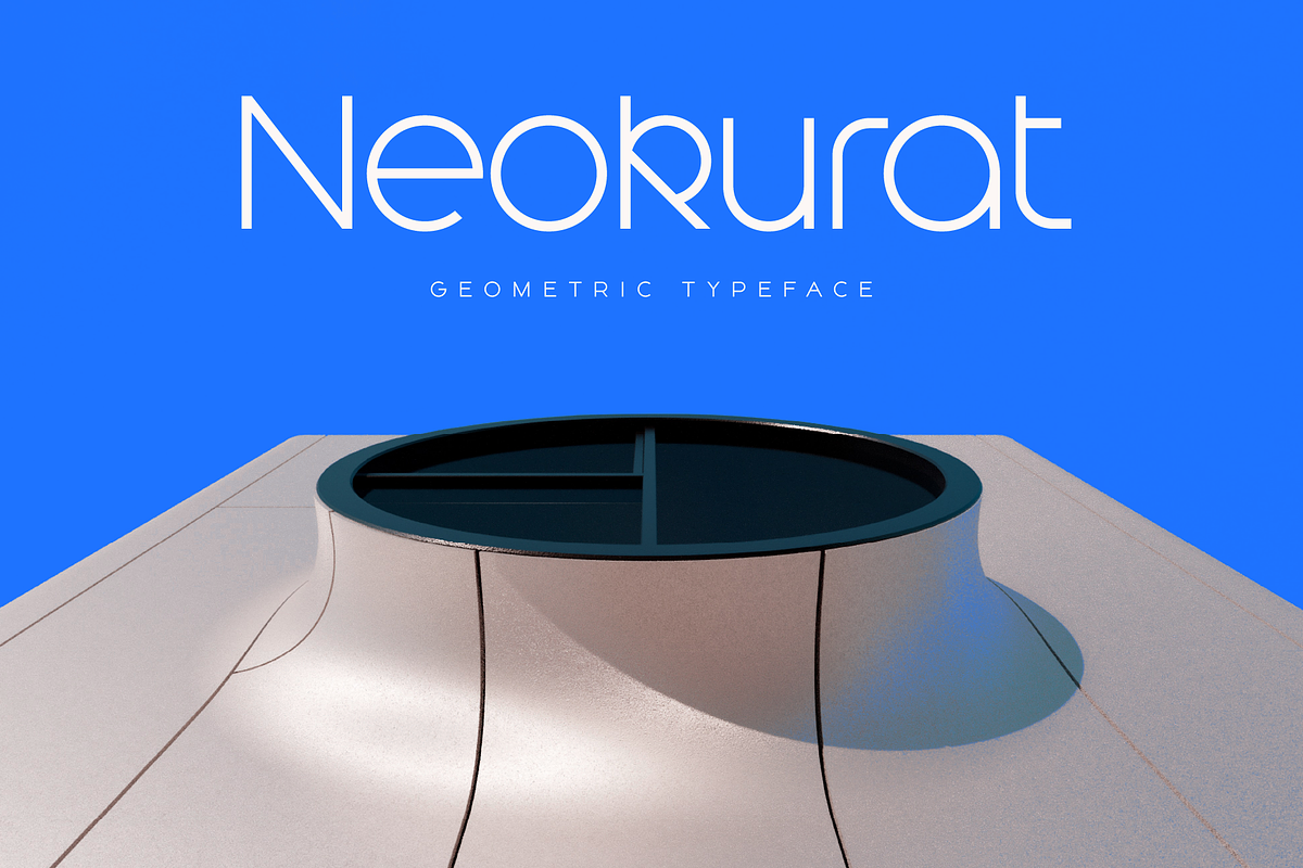 Neokurat — A Geometric Typeface, a Sans Serif Font by Gridlounge (Photo 1 of 9)