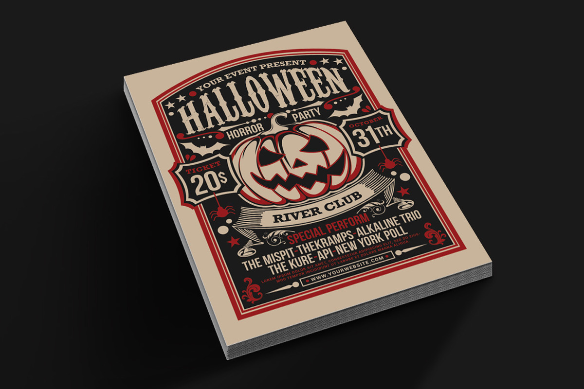 Halloween Horror Night Party, a Flyer Template by Muhamad Iqbal hidayat (Photo 2 of 4)