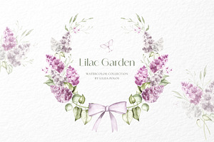 Lilac Garden Watercolor Collection