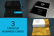 3 Creative Business Cards, a Business Card Template by DesignLux (Thumbnail 1 of 5)