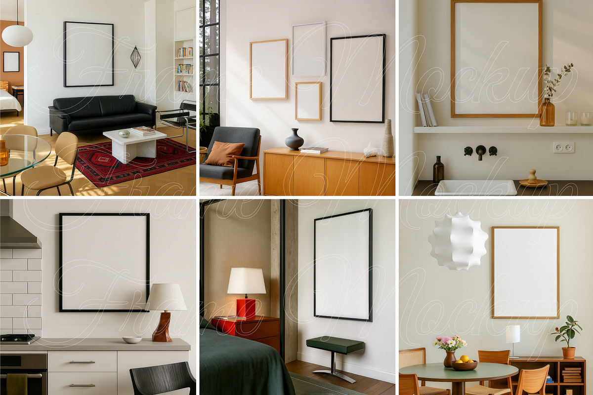 6PSD SET Frame Mockups for Poster, a Product Mockup by SigaSigaMockup (Photo 3 of 5)