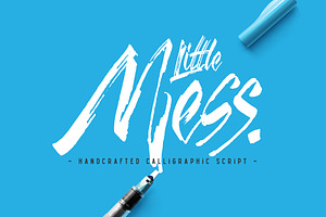 Little Mess font, a Script Font by Gleb Guralnyk