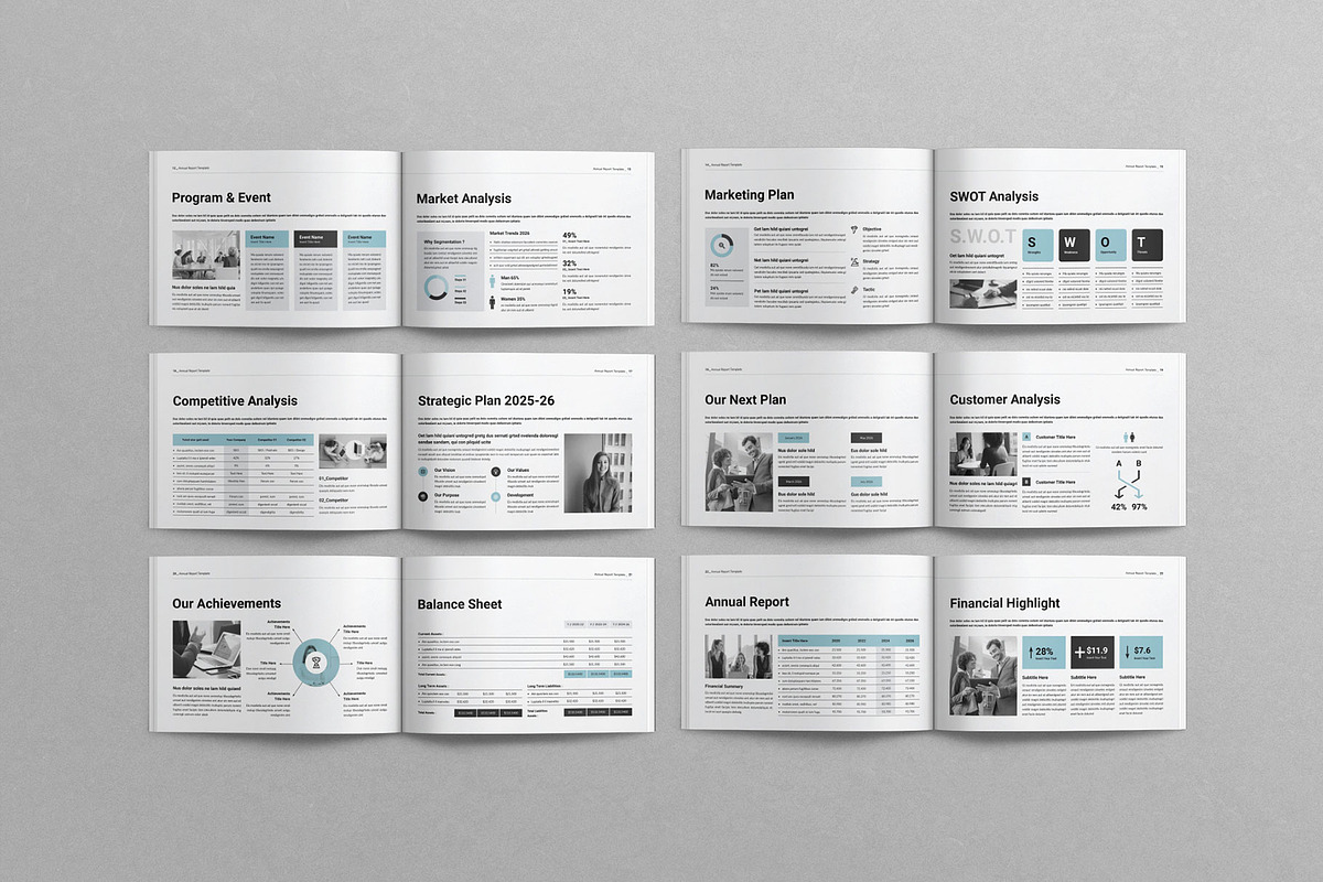 Annual Report Template Landscape, a Brochure Template by Work-Envance (Photo 9 of 9)
