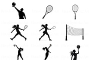 Sports Silhouette Clipart, Football, a Sport Illustration by BrushstrokeArtGB (Thumbnail 6 of 9)
