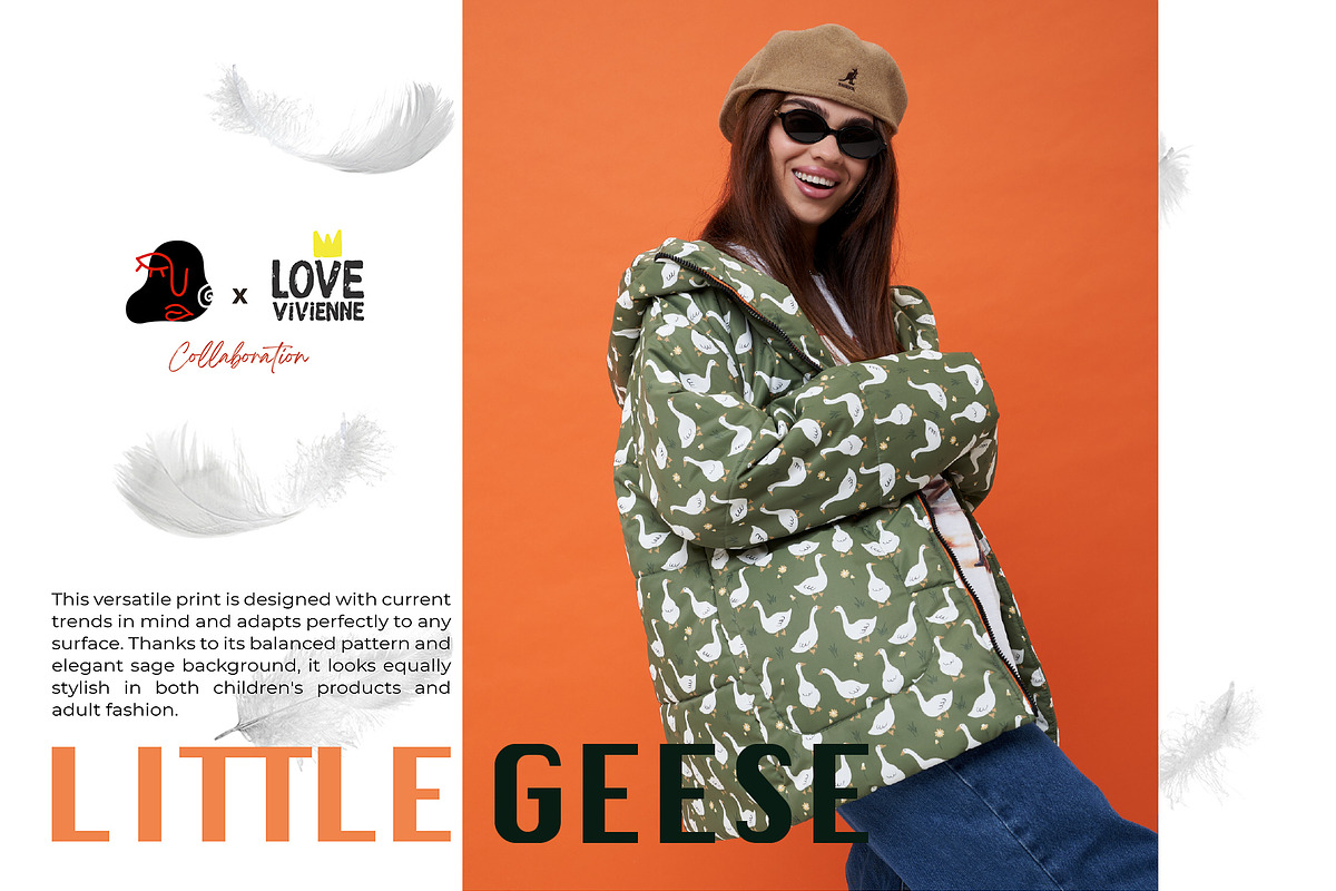 Little Geese Seamless Patterns, a Pattern Graphic by Alona Savchuk (Photo 7 of 7)