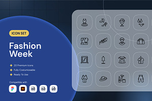 Fashion Week Icon, an Outline Icon by Nathaya Studio