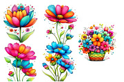 Whimsical Spring Wildflower Clipart, an Illustration by Designworld (Thumbnail 7 of 8)