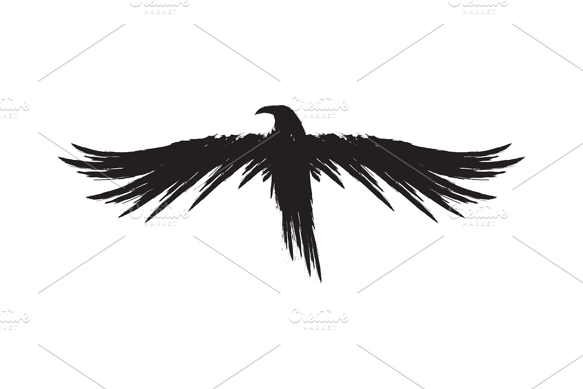 Black raven crow body and wings., an Object Graphic by DeShoff Art (Photo 8 of 8)