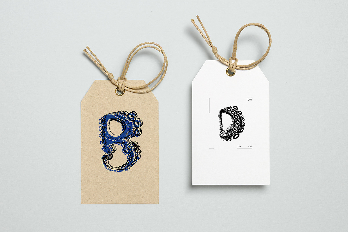 Octo - A hand lettering Octopus font, a Font by Plainly Simple Store