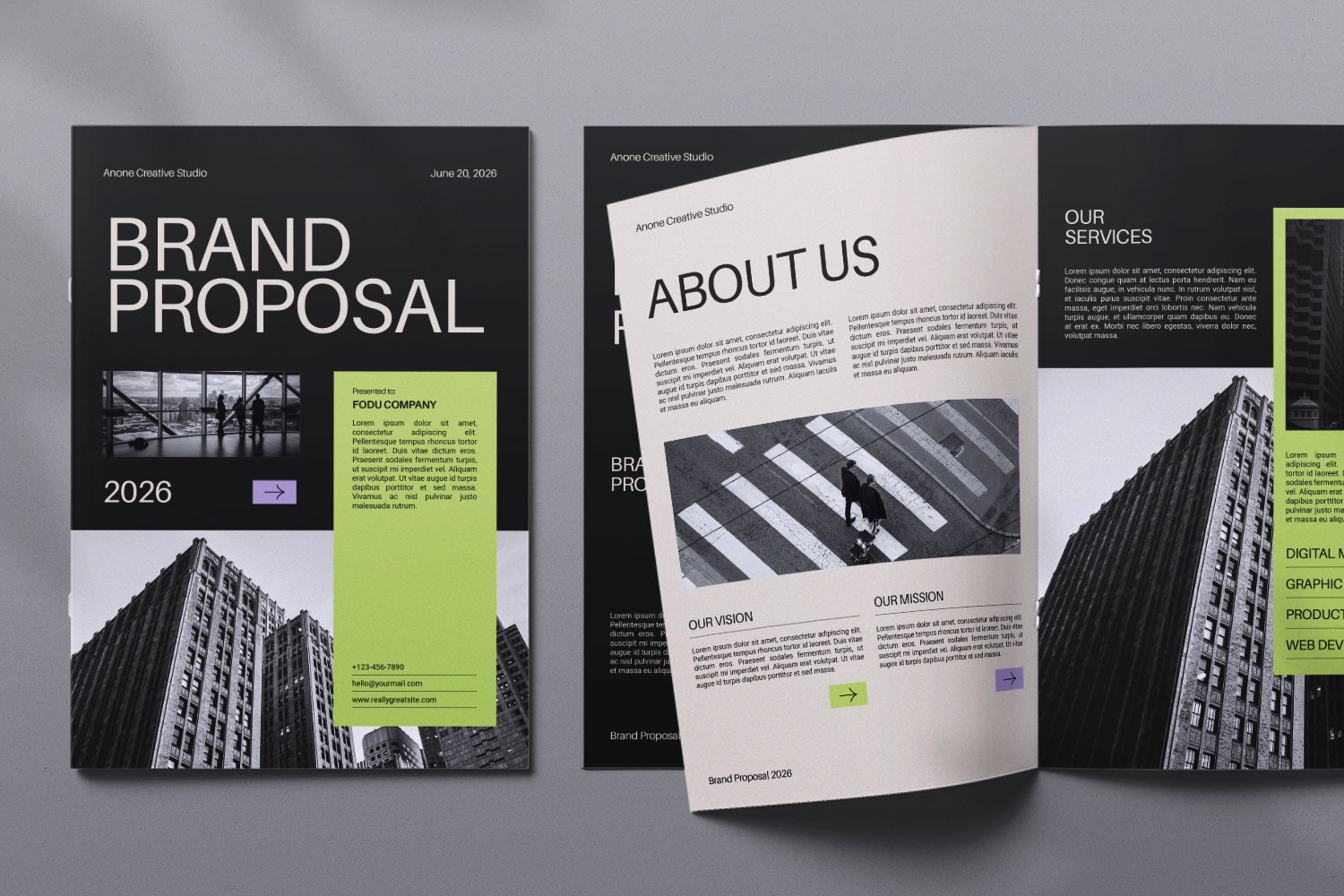 Brand Proposal Magazine by Portocraft  Creative Market