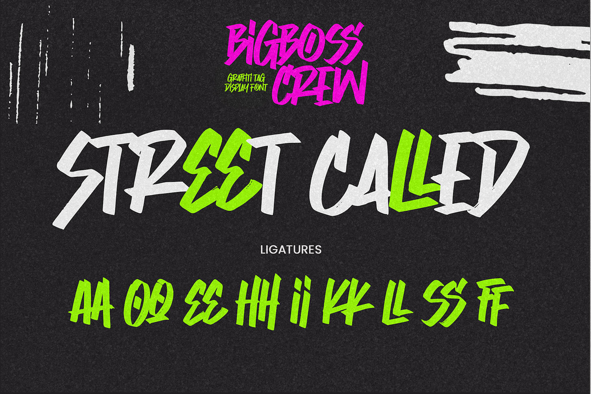 Bigboss Crew – Graffiti Tag Display, a Handwritten Font by Gassstype (Photo 7 of 8)