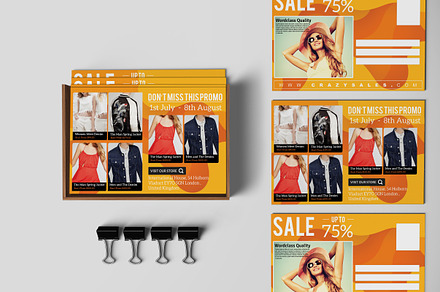 Fashion Sale Promotion PostCard, a Card Template by Design Addict