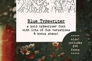 Blue Typewriter SVG font, a Serif Font by Ana's Fonts (Thumbnail 1 of 10)