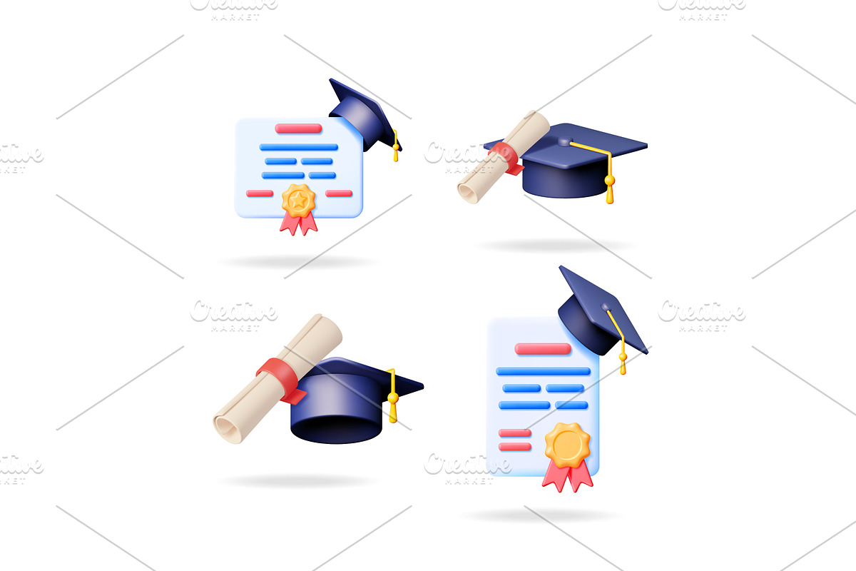 Set of 3d vector illustrations, an Object Illustration by Abscent