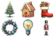 Whimsical Christmas Clipart, an Illustration by Daily.Designs (Thumbnail 2 of 5)