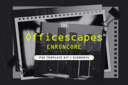 OFFICESCAPES PSD Mockups, an Object Graphic by angelainthefields (Thumbnail 1 of 12)