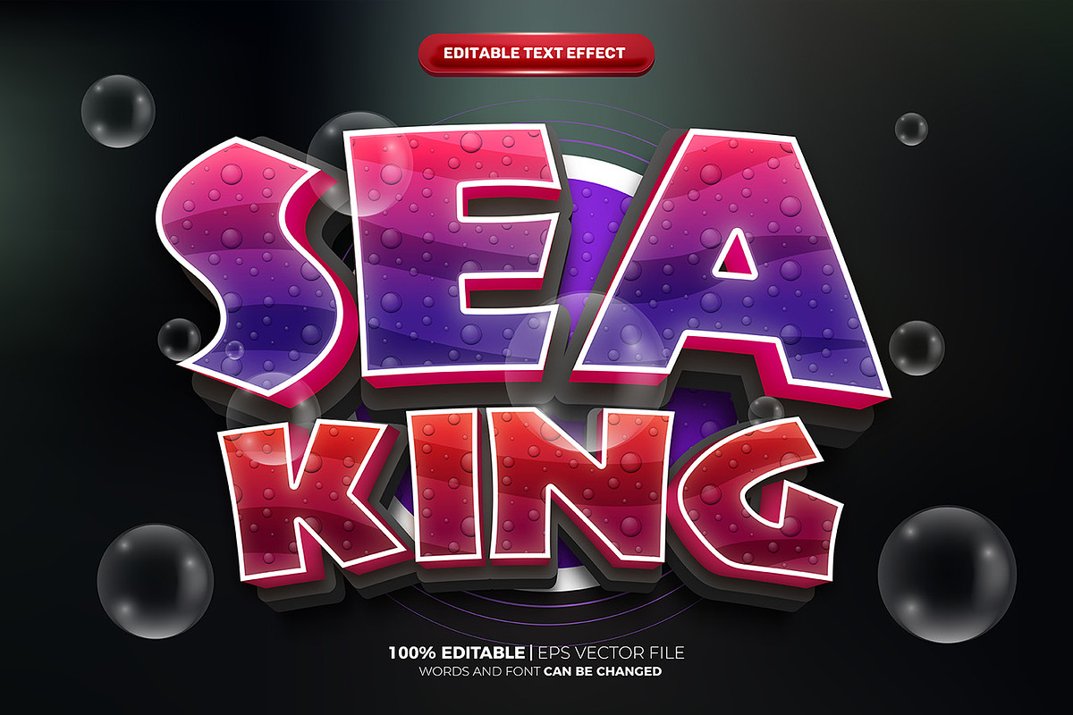 Ocean Cartoon 3D Text Effect, a Brushes & More by Agung Kreatif (Photo 9 of 9)