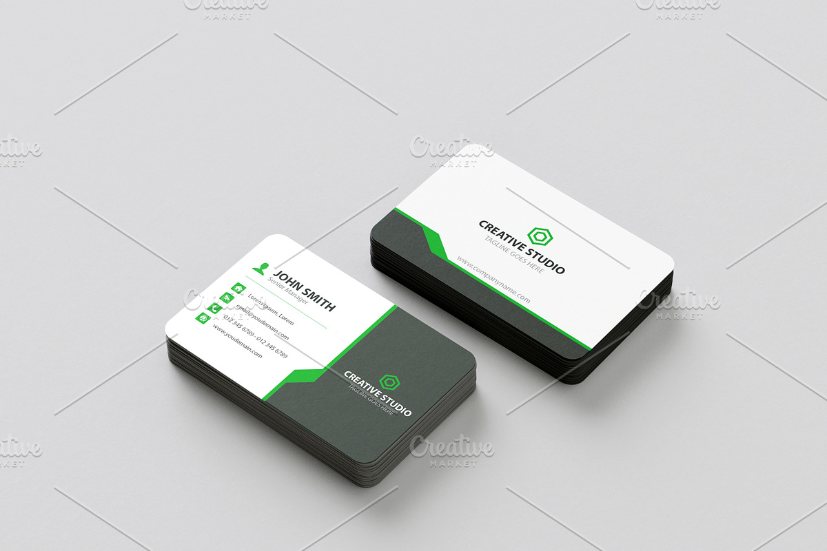 Simple decent business card 3 Colors, a Business Card Template by Bilawal Samoon (Photo 3 of 4)