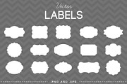 15 Vector Vintage Labels, a Decorative Illustration by AzmariDigitals (Thumbnail 1 of 2)