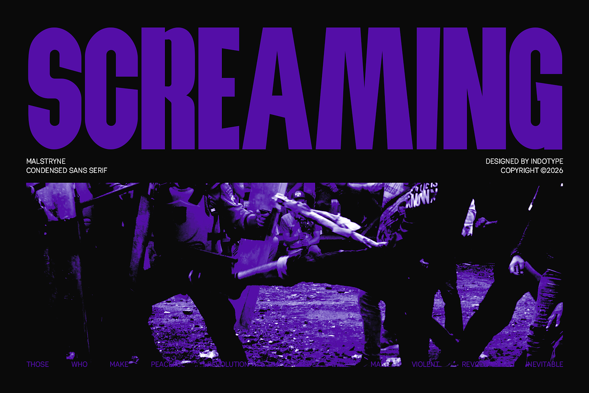 Malstryne - Bold Condensed Sans, a Sans Serif Font by Indotype Foundry (Photo 9 of 10)