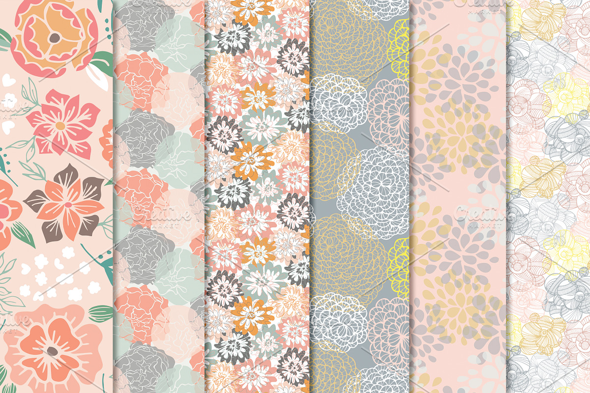 Vector Floral Pattern Bundle, a Pattern Graphic by patternpop studio (Photo 3 of 8)
