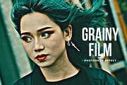 Grainy Film Poster Photoshop Effect, a Poster Template by velvetmade.designs (Thumbnail 1 of 8)