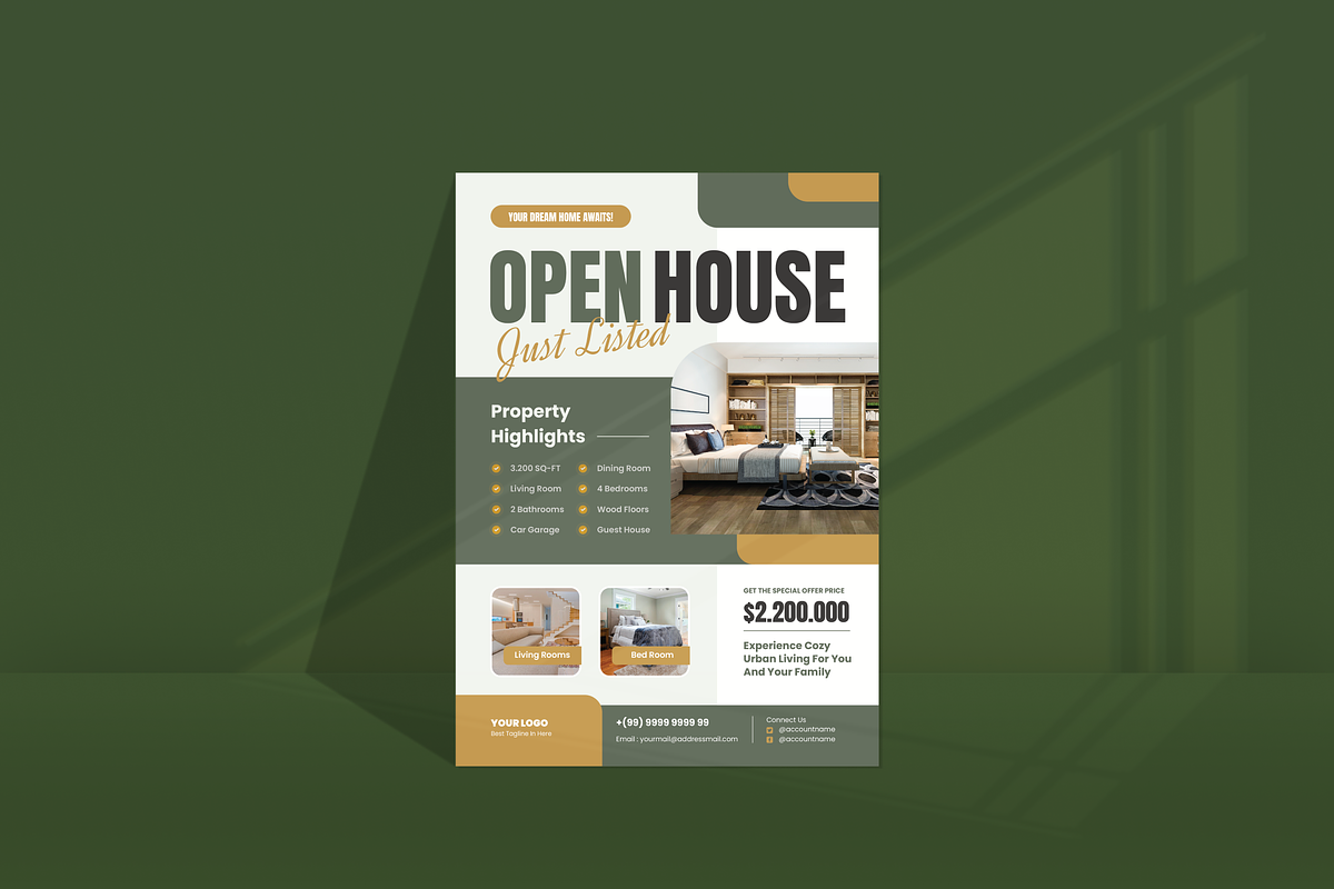 Open House Flyer, a Flyer Template by SquidPixey (Photo 1 of 6)
