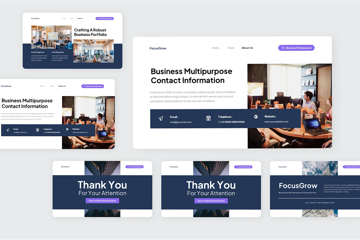 Business Multipurpose Google Slide, a Presentation Template by SquidPixey (Photo 4 of 6)