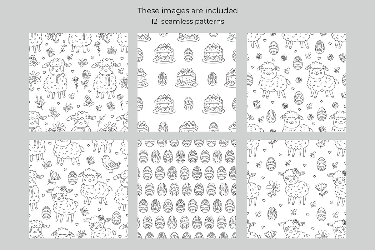 Easter Harmony Doodle Clipart, a Seasonal Illustration by Anna Druzhkova (Photo 6 of 16)