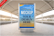 Poster Railway Platform Mockup PSD, an Advertising Mockup by Bruno's Shop (Thumbnail 1 of 3)