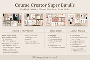 4 in 1 Course Creator Bundle CANVA, a Magazine Template by Mirazz (Thumbnail 2 of 50)
