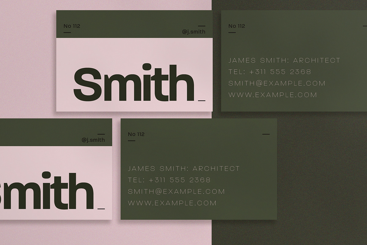 Pink and Green Business Card, a Stationery Template by wavebreak