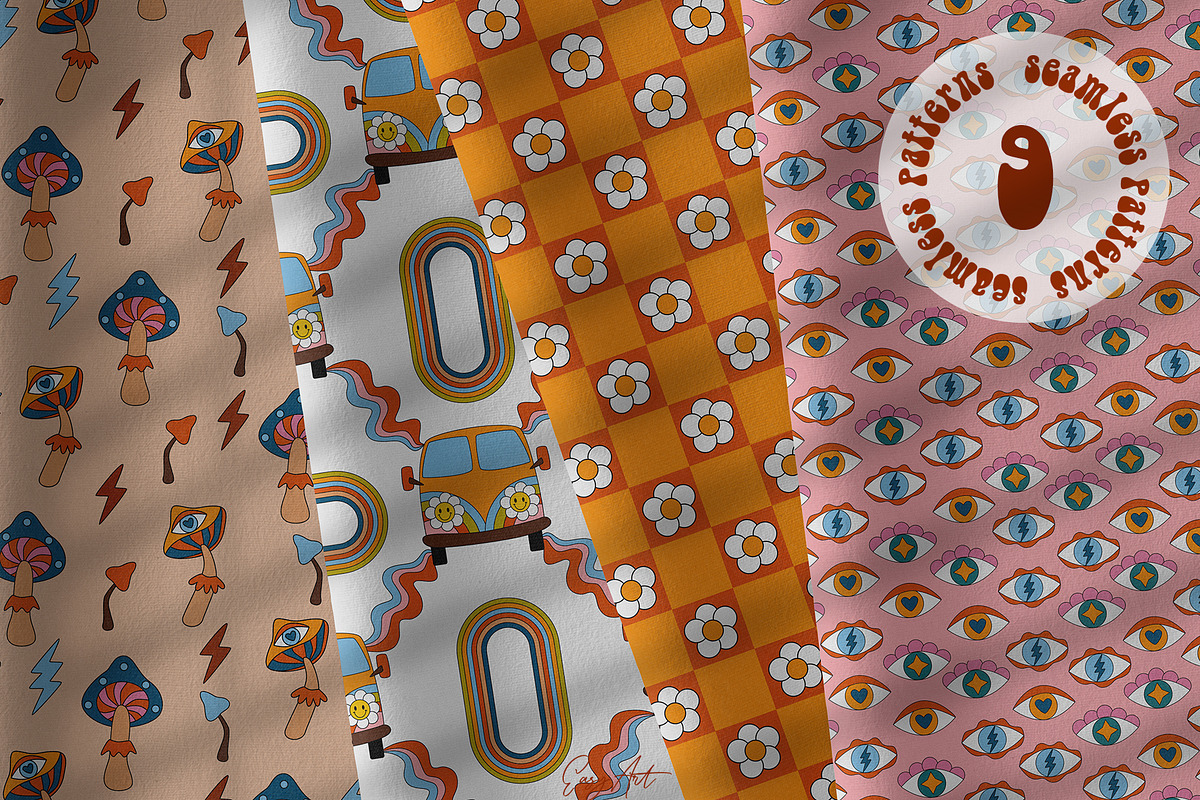 Groovy. Retro collection, an Illustration by EasyArt (Photo 6 of 9)